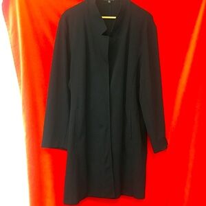 Eileen Fisher ponte knit car coat jacket black size 1X